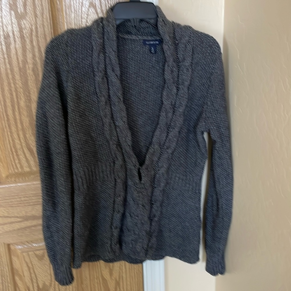 Lands End 25% wool grey sweater